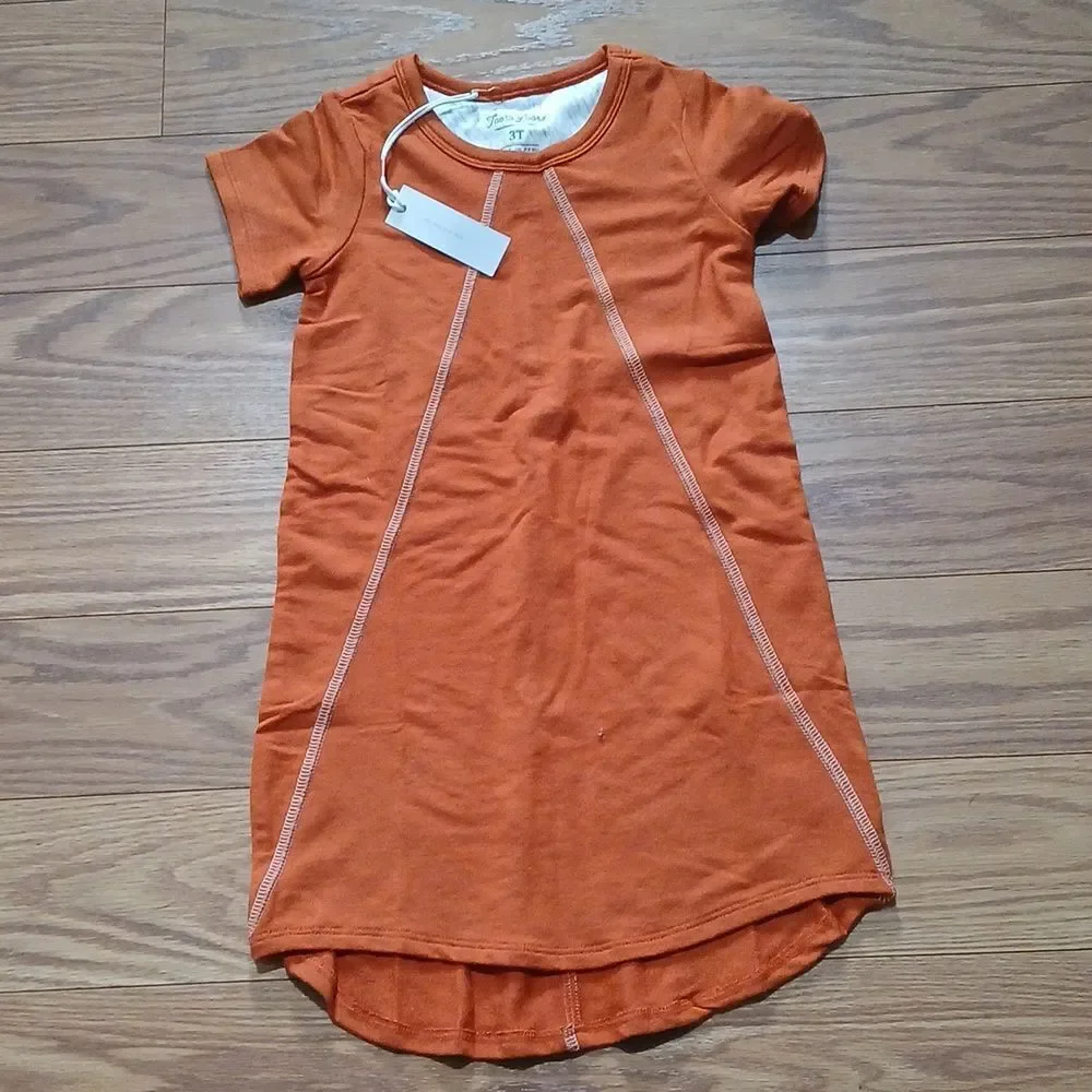 Toora Loora rust orange short sleeve fall dress Sz 3T  Super Soft